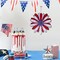 Fourth of July Front Door Sign Patriotic Wreaths Wooden Double Sided Independence Day Hanging Sign 4th of July Door Sign Patriotic Plaque July 4th Memorial Day Wall Window Porch Decorations